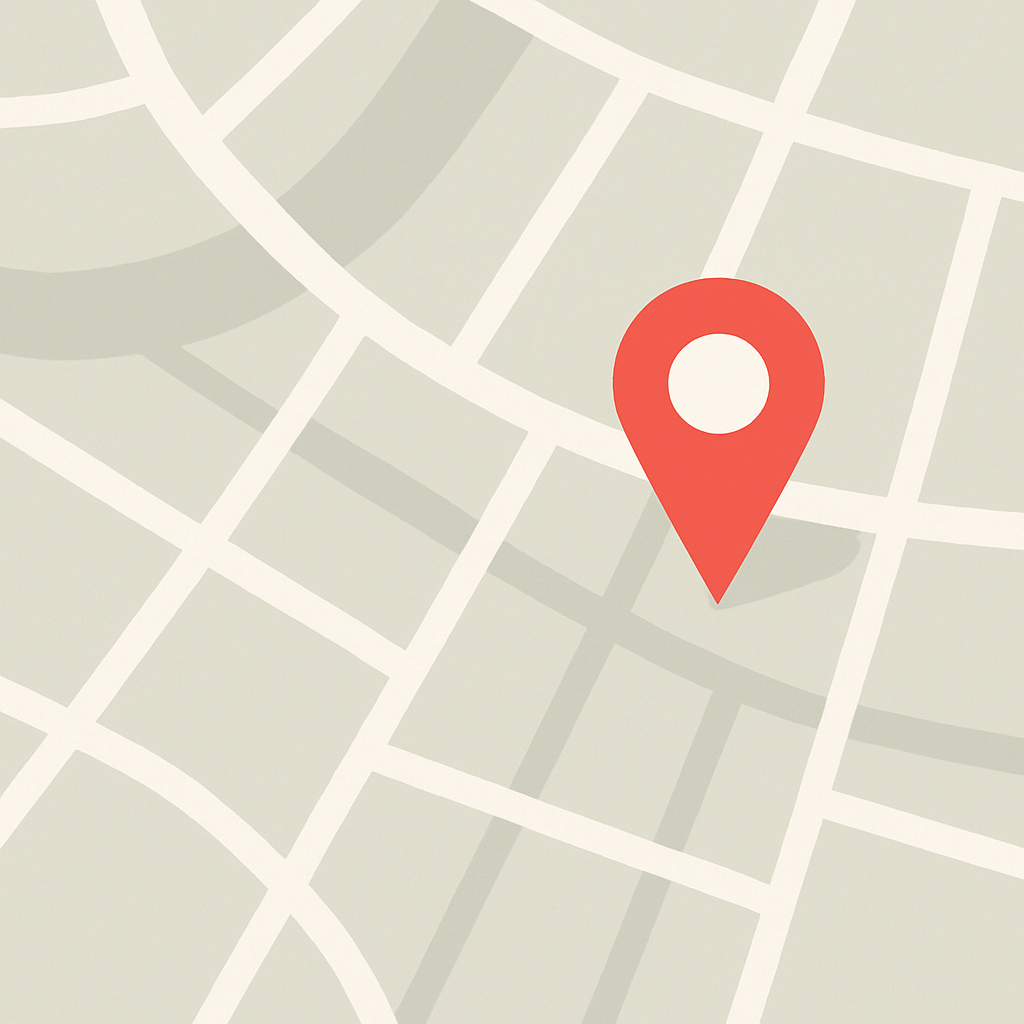 Abstract map with location pin